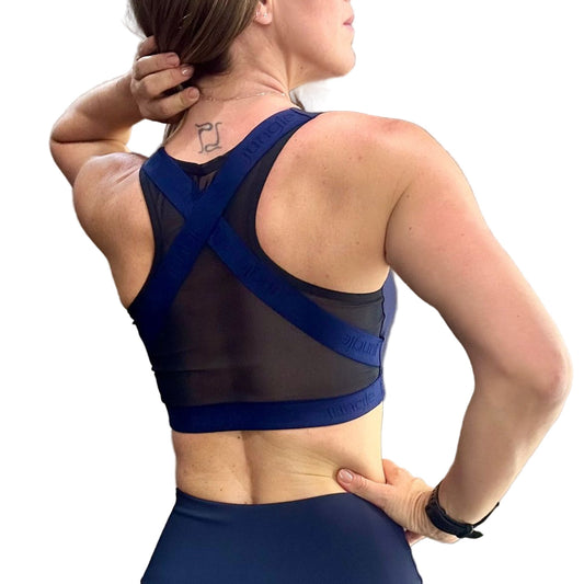 Top with elastic on the back